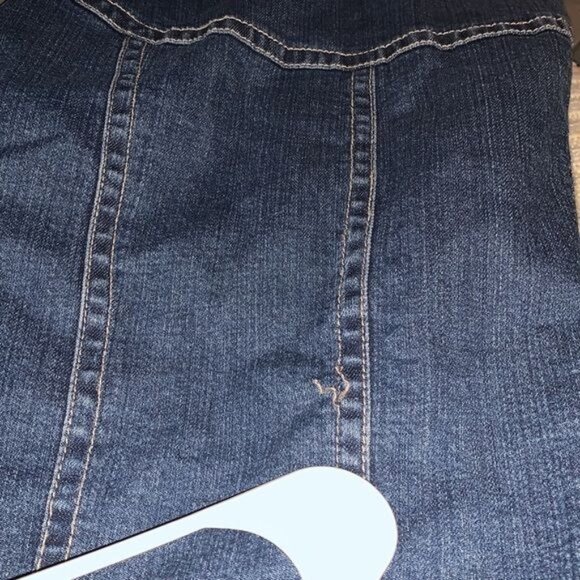 AMX Womens Plus Size 1X Denim Jacket Classic Button-Down Style - Picture 9 of 13